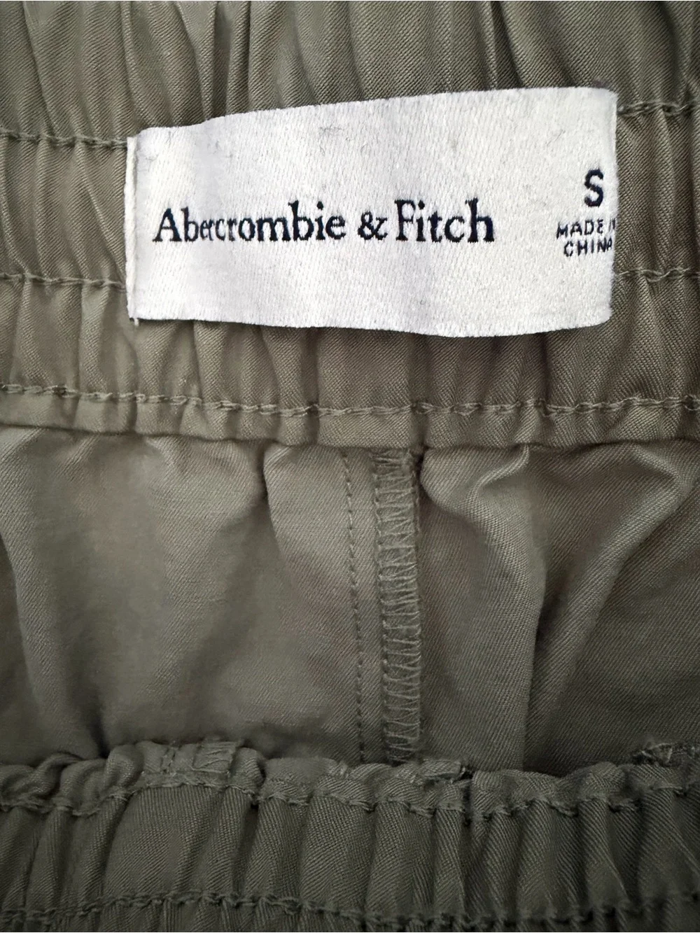 Abercrombie & Fitch X Jen Reed Army Green Pull On Wide Leg Cargo Pants Small S - Picture 4 of 4